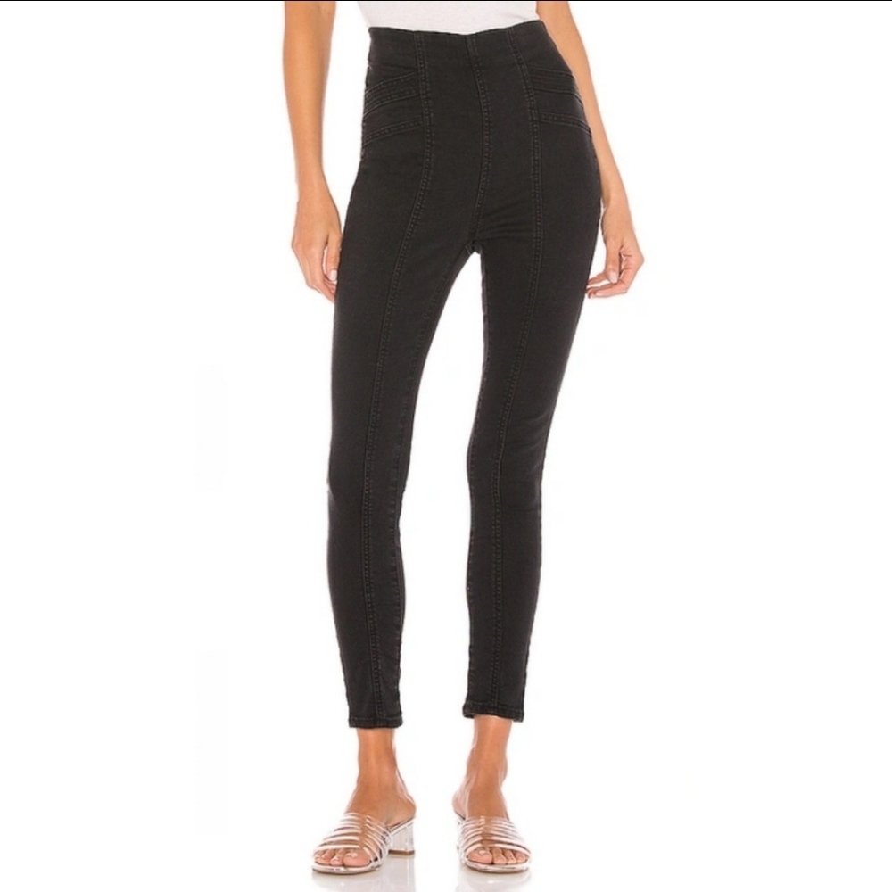 NWOT Free People We The Free Feel Alright Black Seemed Skinny Jeans - 29